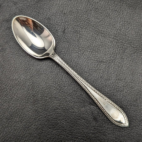 Around 1916 British Antique Pure Silver (925 Silver) 6 Teaspoons & Sugar Tong Set in Case Walker & Hall